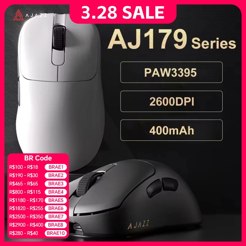 AJAZZ AJ179 PRO PAW3395 เมาส์ไร้สายแบบมีสายน้ําหนักเบาพร้อมฐานชาร์จแม่เหล็กเมาส์สําหรับเล่นเกมมาโครต