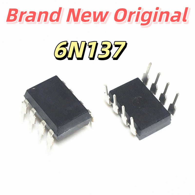 DIP8 รากบัวแสงความเร็วสูง 6N137 EL6N137 A6N137 In-Line 8 Pins