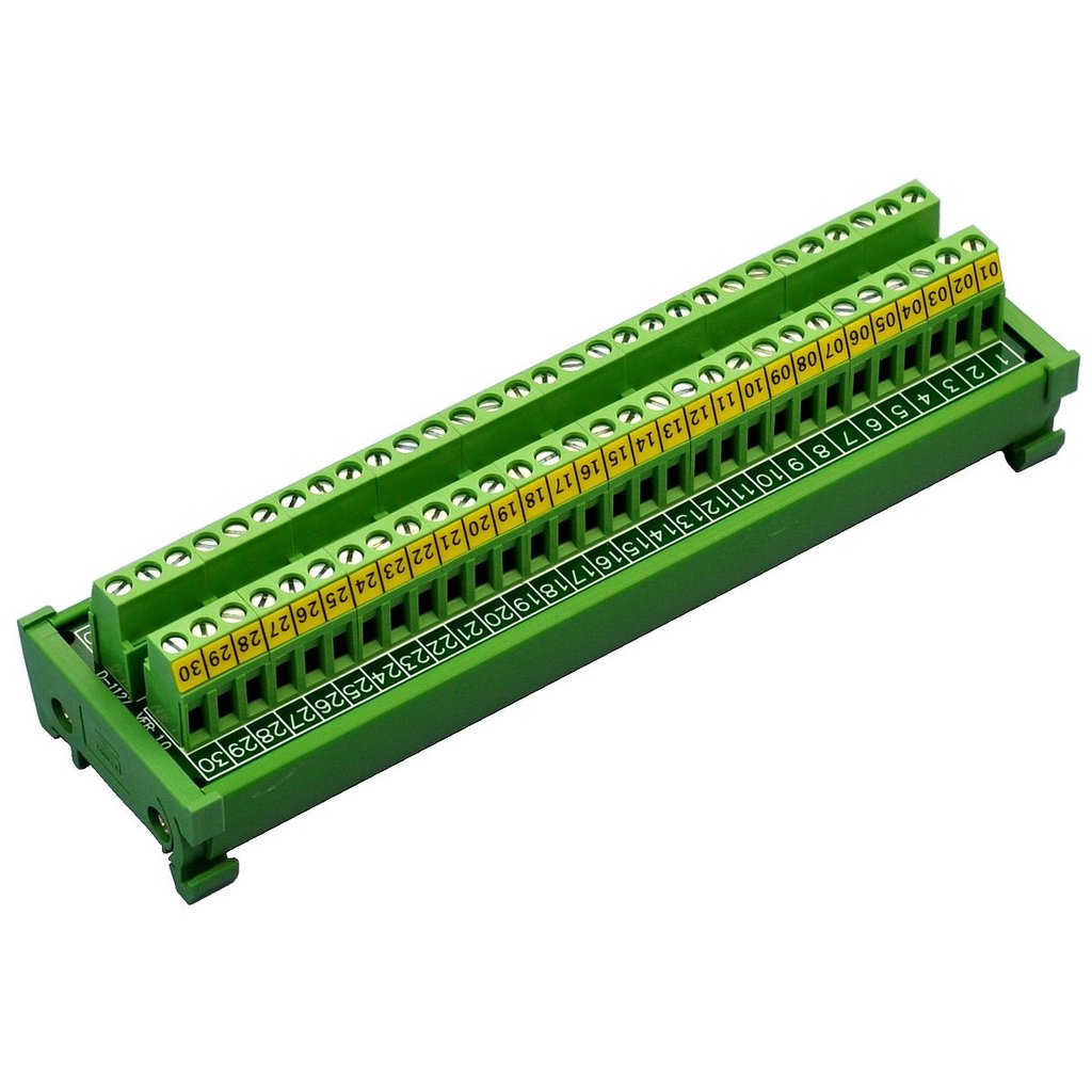 Electronics-Salon DIN Rail Mount 30 ตําแหน่ง 24A / 400V Screw Terminal Block Distribution Module.