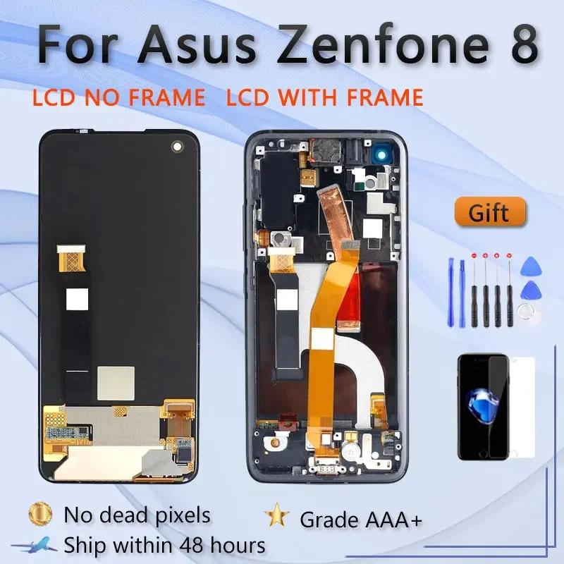 5.9 "AMOLED สําหรับ Asus Zenfone 8 ZS590KS ZS590KS-2A007EU I006D จอแสดงผล LCD Touch Screen Digitizer