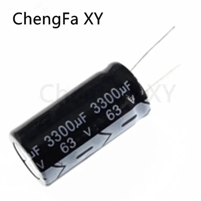 1PCS 63V3300UF 18x35 มม.ตัวเก็บประจุอลูมิเนียมอิเล็กโทรลีติค 3300UF63V