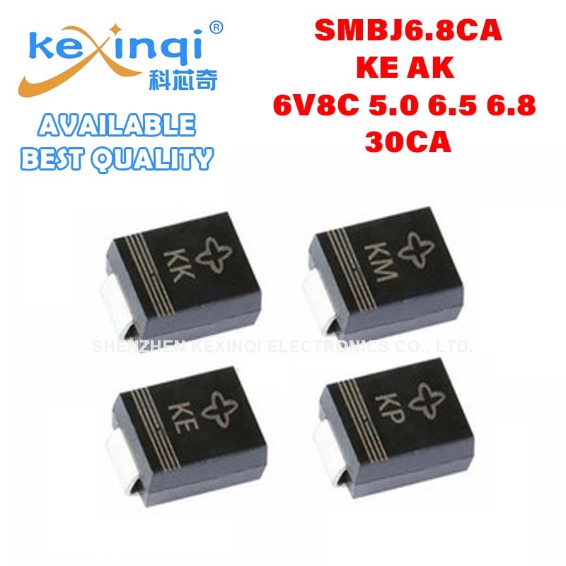 20 ชิ้น/ล็อต 6.8V SMD Bidirectional TVS ไดโอด Transient SMBJ6.8CA (P6KE6.8CA) DO-214AA