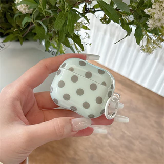 นมสีเหลือง polka dots สําหรับ Airpods 1/2 3 Pro2 pro3 Airpods4 ชุดหูฟังไร้สายบลูทูธป้องกันกรณี AirPods Pro i3 i4 pro3 หูฟังป้องกันกรณี