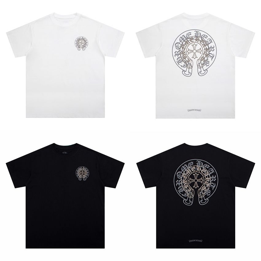 เสื้อยืดครอสคลาสสิก ฮอร์สชูโอเวอร์พริ้นท์ ออกแบบหลวม มีให้เลือกทั้งผู้ชายและผู้หญิง ราคา ถูกที่สุด ดีลบีเคเค แกลเลอรีภาพที่ 4