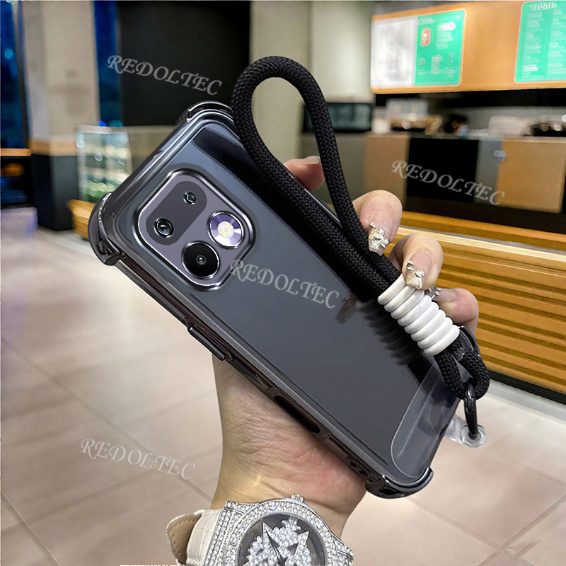 Realme 16 Pro 16Pro + 5Gกรณีกันกระแทกปลอกโปร่งใสพร้อมเชือกเส้นเล็ก2026ออกแบบใหม่กล้องProtecion Ultra Thinฝาครอบโทรศัพท์นุ่มRealme 16 Pro Plus 16 Pro +