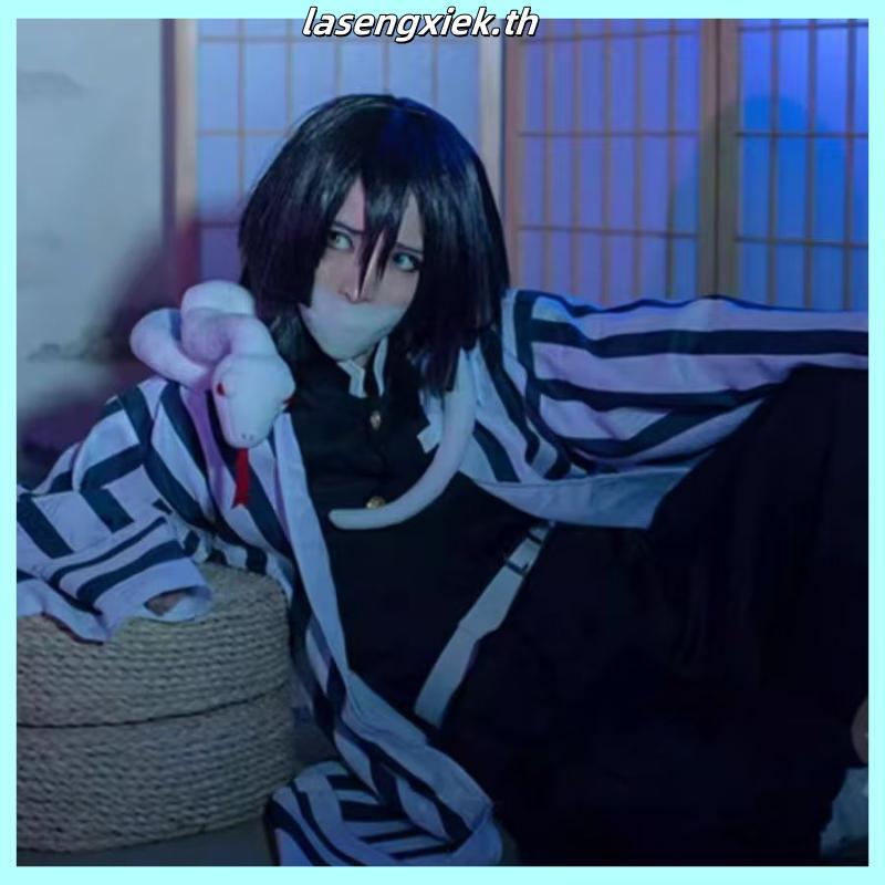 ชุดคอสเพลย์ ชุดกิโมโน ลายการ์ตูนอนิเมะ Anime Iguro Obanai Cosplay Costume Wig คอสเพลย์เครื่องแต่งกาย
