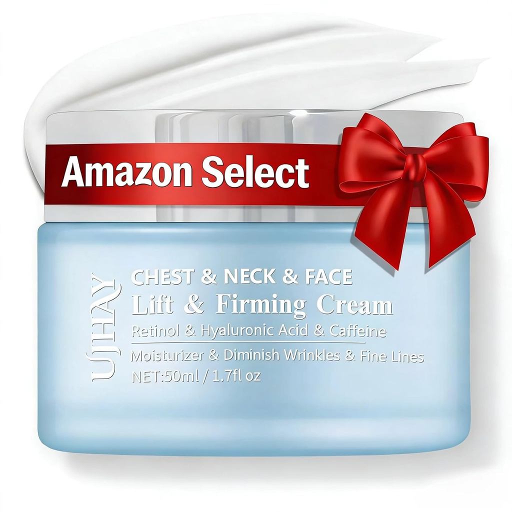 Retinol Neck Cream, Hyaluronic Acid and Caffeine Enriched Neck Firming Cream to Minimize Fine Lines 