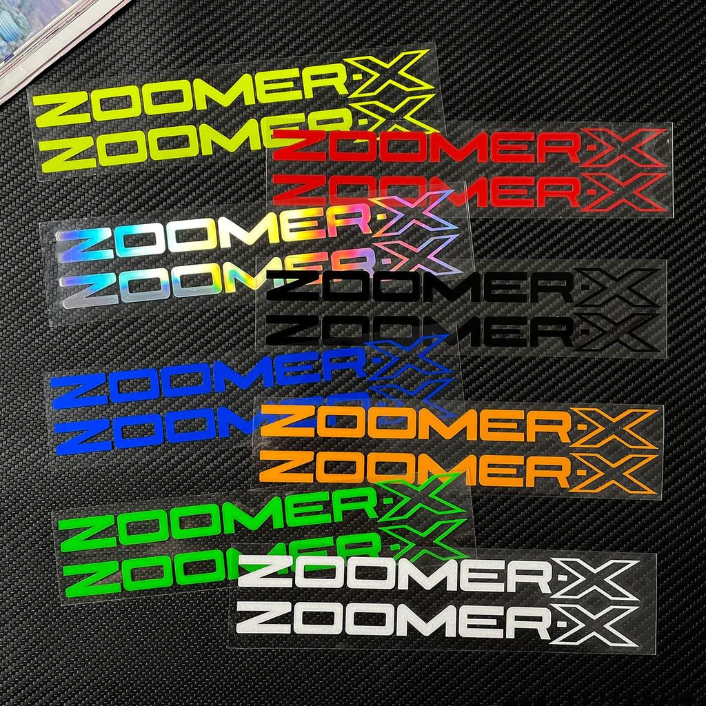 2 ชิ้น Zoomer-X สติกเกอร์โลโก้สําหรับ Zoomer X Scooter Body Decorative Decals