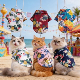 ไซส์ XS-XXL เสื้อผ้าแมวสัตว์เลี้ยงสงกรานต์สําหรับสุนัขขนาดเล…
