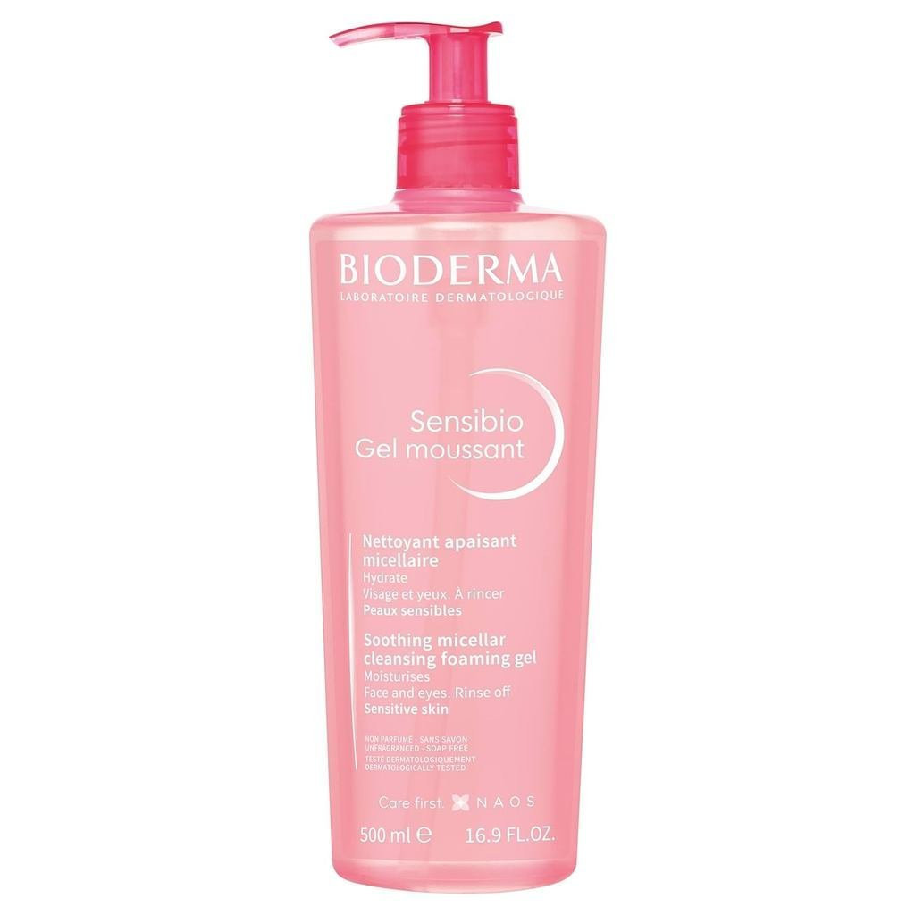 Bioderma Sensibio Foaming Gel คลีนซิ่ง แอนด์ เมคอัพ รีมูฟวิ่ง ความรู้สึกสดชื่นสําหรับผิวแพ้ง่ายไร้กล