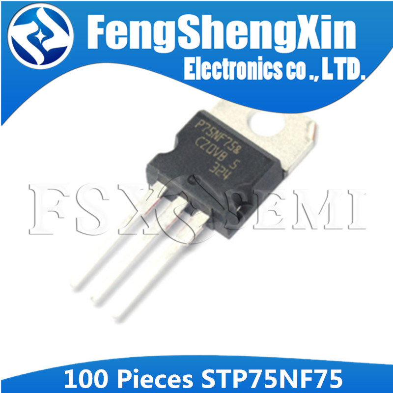 100 ชิ้น/ล็อต STP75NF75 TO-220 P75NF75 75N75 N-Channel MOSFET ทรานซิสเตอร์