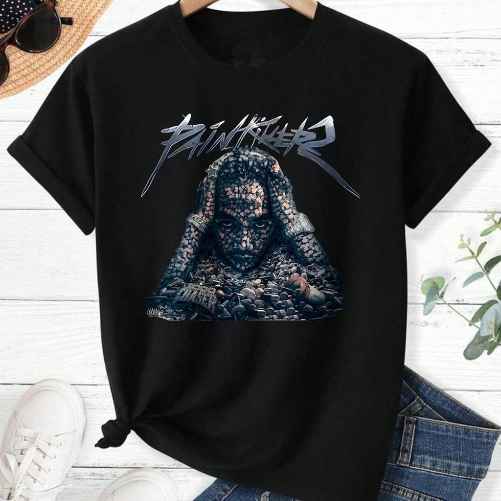 CODเสื้อยืดแขนสั้นผู้หญิงผ้าฝ้าย 100% Unisex ผู้ใหญ่การ์ตูนพิมพ์ Painkiller งานศิลปะการออกแบบ rapKor