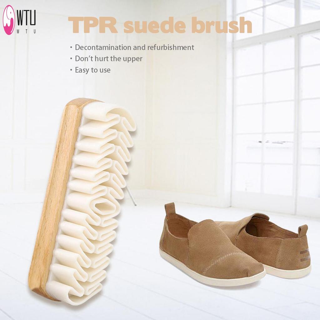 TPR Suede Leather Brush - น้ํายาทําความสะอาดรองเท้าแบบพกพาสําหรับกระเป๋าแจ็คเก็ตโซฟา