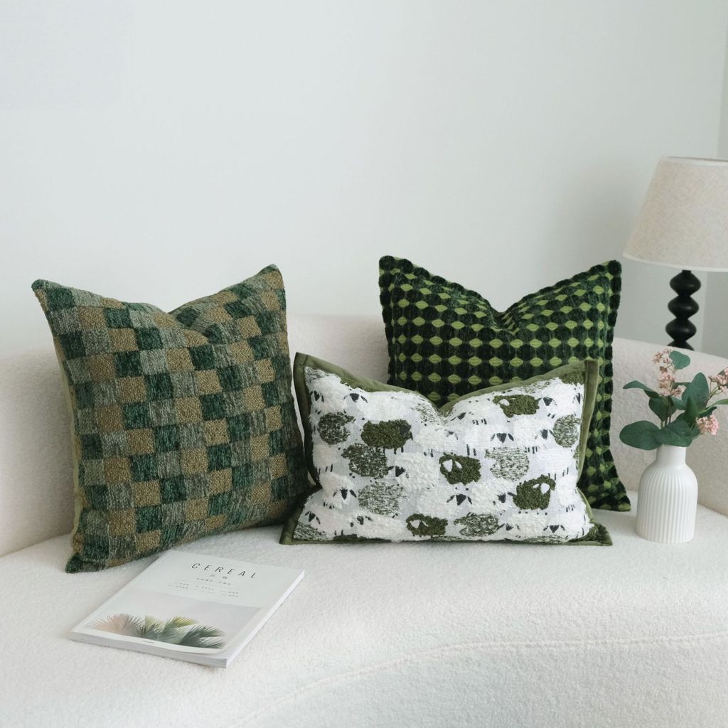 High-End Series Nordic โซฟาปลอกหมอนห้องนั่งเล่นตกแต่งข้างเตียงเบาะรองนั่ง
