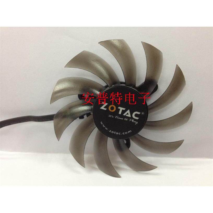Zotai 9800GT 9600GT GTS250 เส้นผ่านศูนย์กลาง 7.5 ซม. ตําแหน่งรู 3.5 พัดลมกราฟิกปิดเสียง