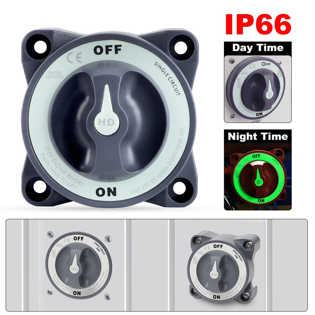 วงจรเดียว 600A สวิตช์ตัดแบตเตอรี่พร้อม Cranking Rating 1750A สําหรับ 30 Sec