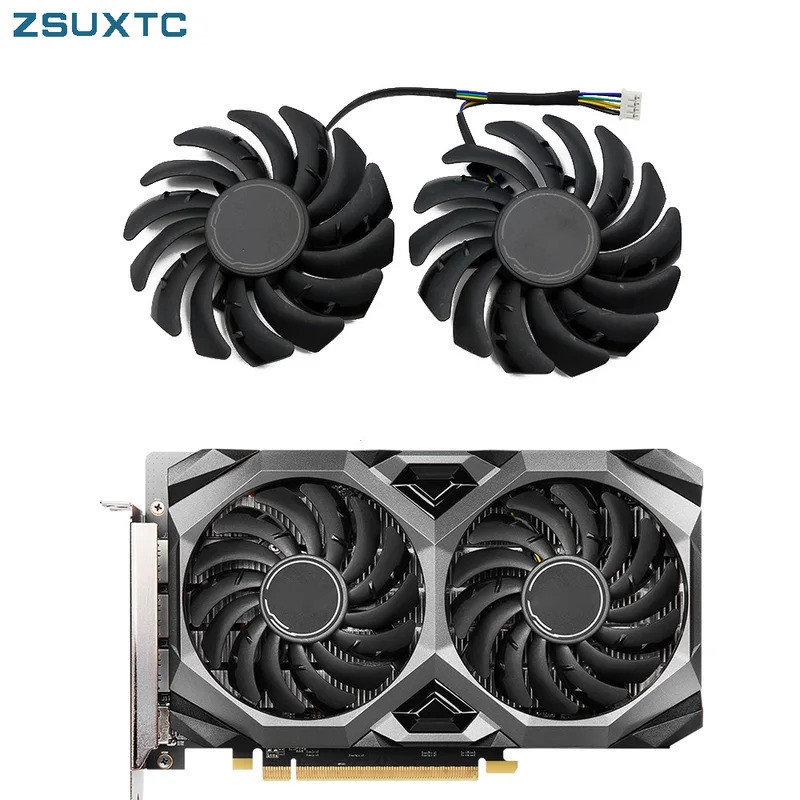 HL 2 ชิ้น/ล็อต PLD09210S12HH RX 5500 XT Cooler พัดลมสําหรับ MSI Radeon RX5500 XT MECH OC การ์ดพัดลม