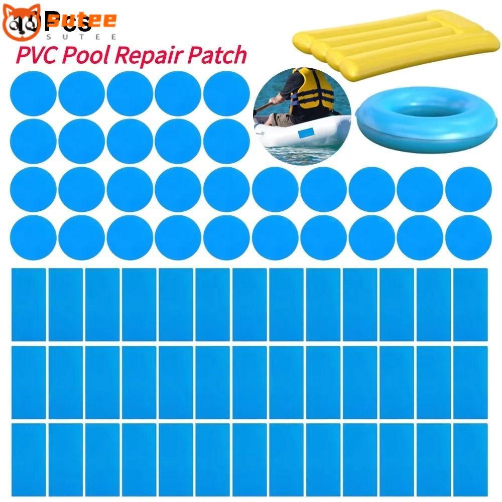 SUTEE 10 ชิ้นชุดซ่อมสระว่ายน้ํา,สําหรับสระว่ายน้ํา Self-Adhesive Pool Repair Patch กาว