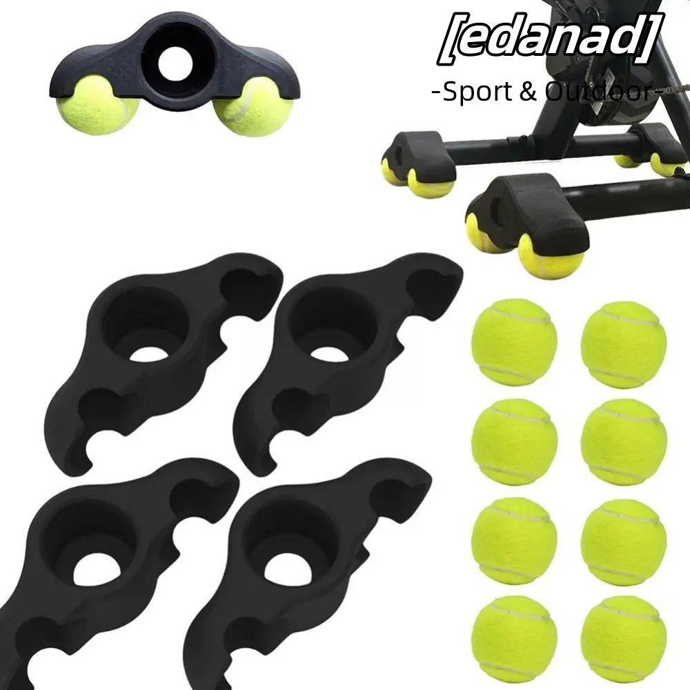 EDANAD ขี่จักรยานชั้น Protector, Stable ปรับเทรนเนอร์จักรยานแผ่นเท้า, Shock Absorbing Tennis Ball BI