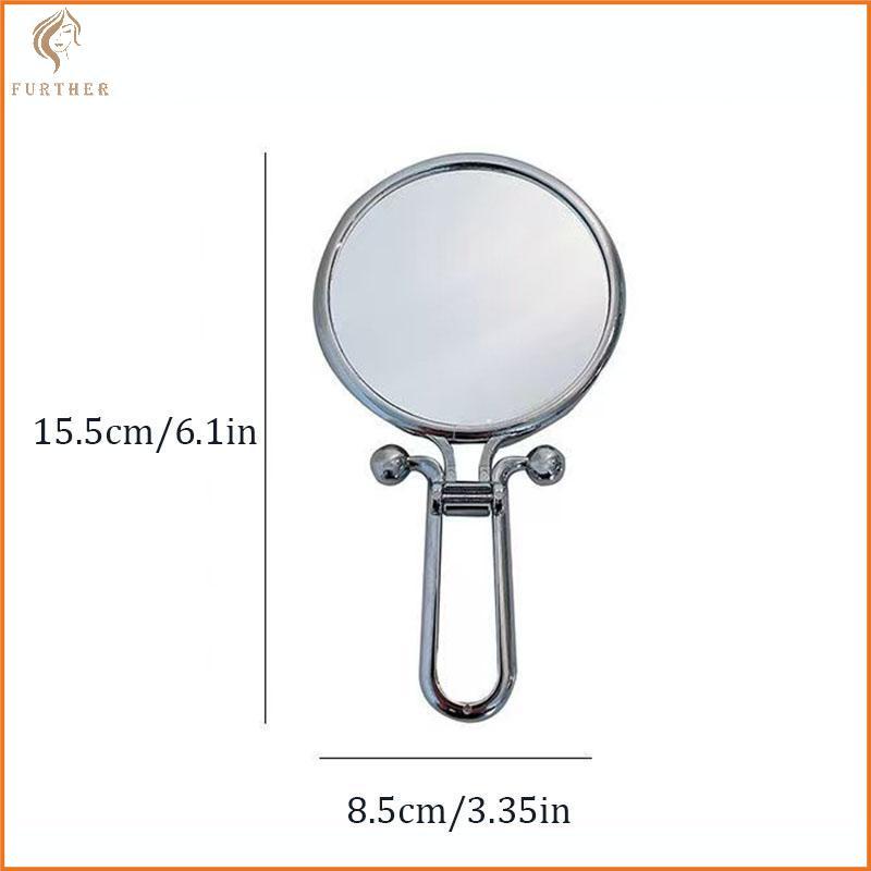 [FT] กระจกพกพาสองด้านขยาย 2x/5x/10x 360° เครื่องมือแต่งหน้าแบบยืนกระจกมือถือหมุนได้ [TH] - รูปที่ 3