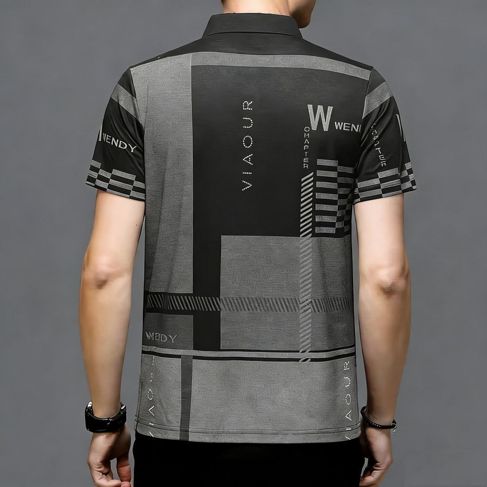 [จัดส่งภายใน 1-3 วัน]2026 เสื้อโปโลผู้ชายแฟชั่นแขนสั้นลำลองสไตล์อังกฤษเสื้อโปโล - รูปที่ 2