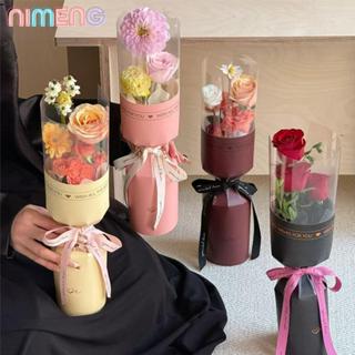 นิมิง ถุงช่อดอกไม้วันแม่,กระดาษห่อดอกไม้ช่อโรแมนติกกันน้ํา,ว…