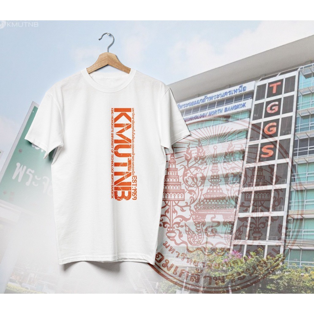 2026 เสื้อยืด KMUTNB มหาวิทยาลัยเทคโนโลยีพระจอมเกล้าพระนครเหนือ ชุด2 มี 3 สี 6 แบบ สีขาว สีดำ สีส้ม ใส่เท่ห์ๆเข้ามหาลัยไ ราคา ถูกที่สุด ดีลบีเคเค แกลเลอรีภาพที่ 6