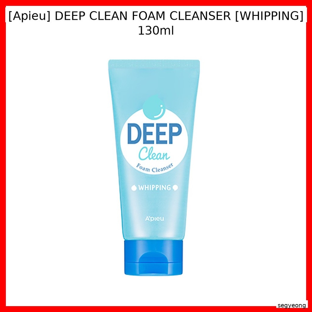 [Apieu] DEEP CLEAN FOAM CLEANSER [WHIPPING] 130ml / Deep Clean, Refreshi by segyong