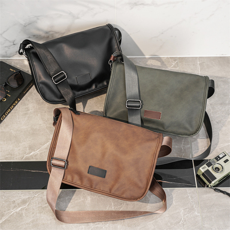 กระเป๋าสะพายข้าง Crossbody PU นิ่ม กันน้ำ มีช่องเยอะ คุณภาพดี ใช้ได้ทั้งชายและหญิง คุณภาพดี