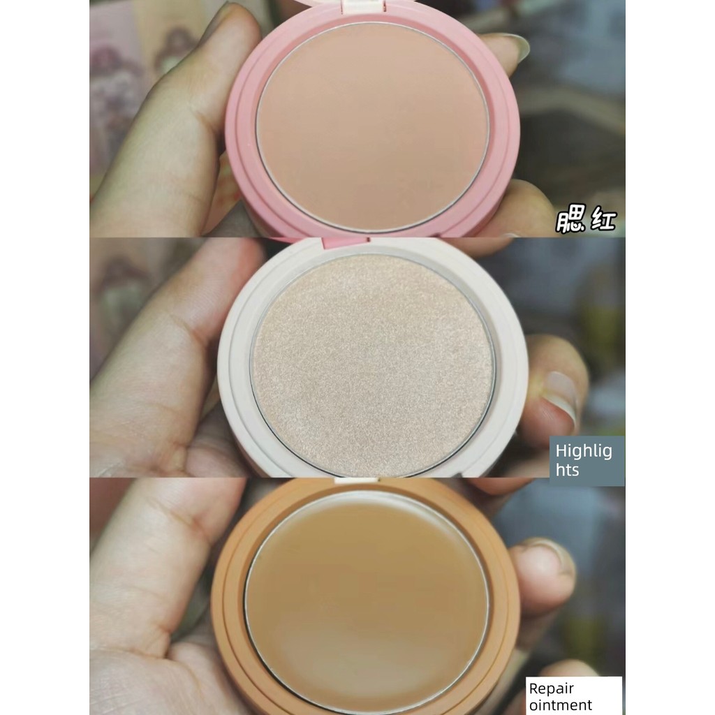 odbo บลัชออน ปัดแก้มบลัชออน Kaja Macaron Contouring Bento Comprehensive Palette Blush