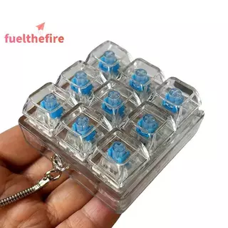 [Feel] 4/9 คีย์คีย์บอร์ดแบบกลไกแกนเครื่องทดสอบคีย์บอร์ด LED ความเครียดบรรเทาปุ่ม DIY พวงกุญแจของเล่นของขวัญ [ใหม่]
