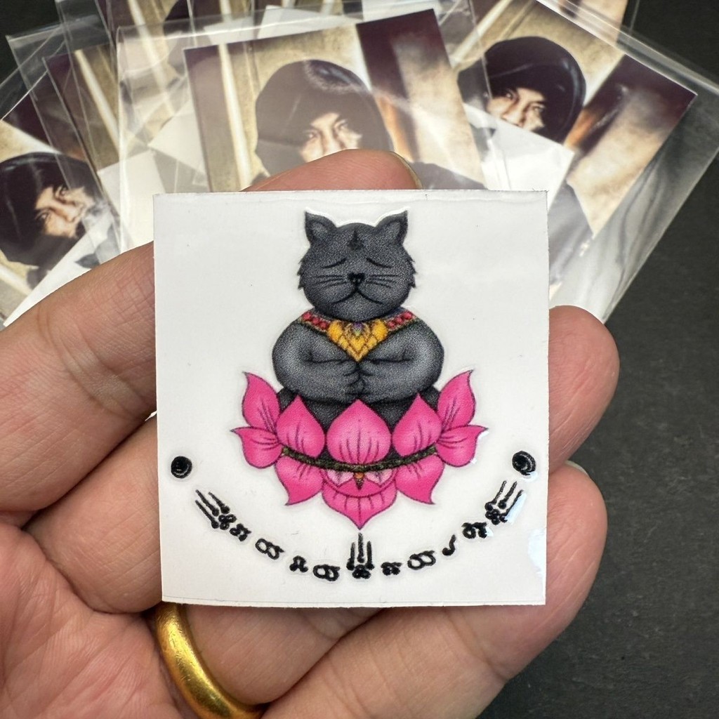 T Thailand คุณสมบัติสติ๊กเกอร์แมวดํา สติ๊กเกอร์โทรศัพท์มือถือ Bandi KAA111