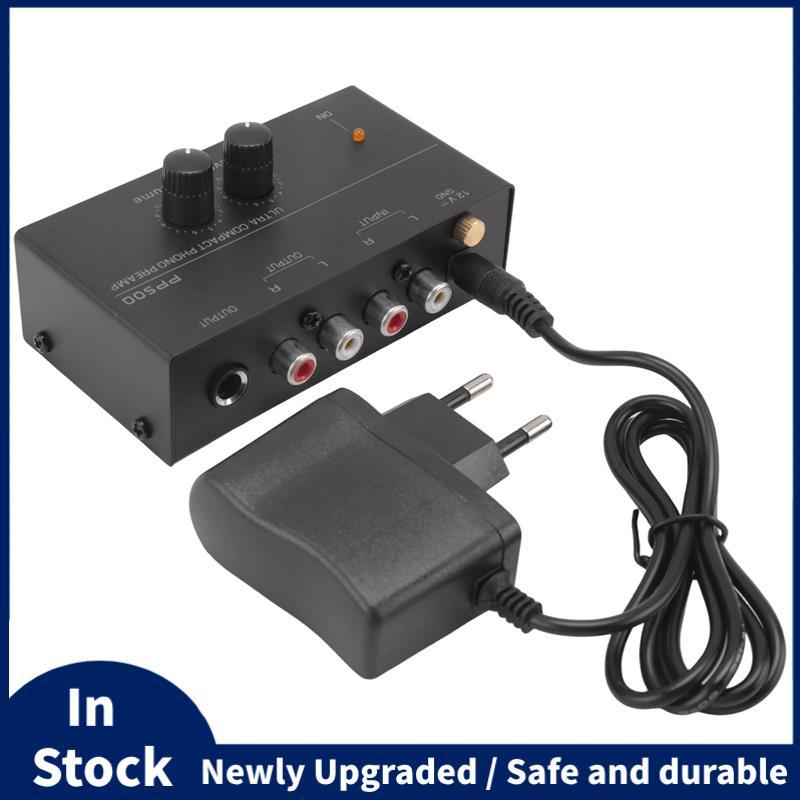 PP500 Phono Preamp ขนาดกะทัดรัดพิเศษ Preamp Preamplifier พร้อมการควบคุมระดับเสียงระดับ EU Plug