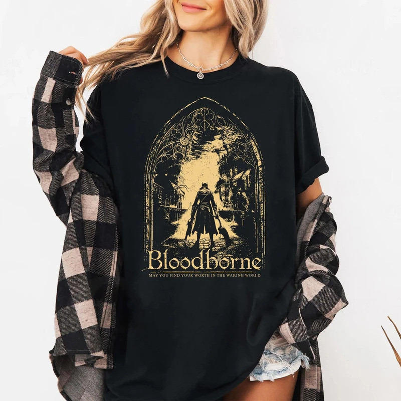 ผู้หญิงและผู้ชาย เสื้อ Bloodborne เสื้อ Hidetaka Miyazaki's Bloodborne Soulsborne จากซอฟต์แวร์ เกม H