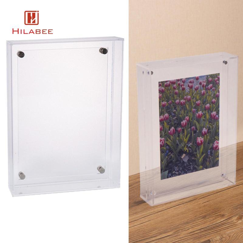 [UsusexaMY] 4x6 Inch Acrylic Picture Frame, Decorative, Table Display, Standing