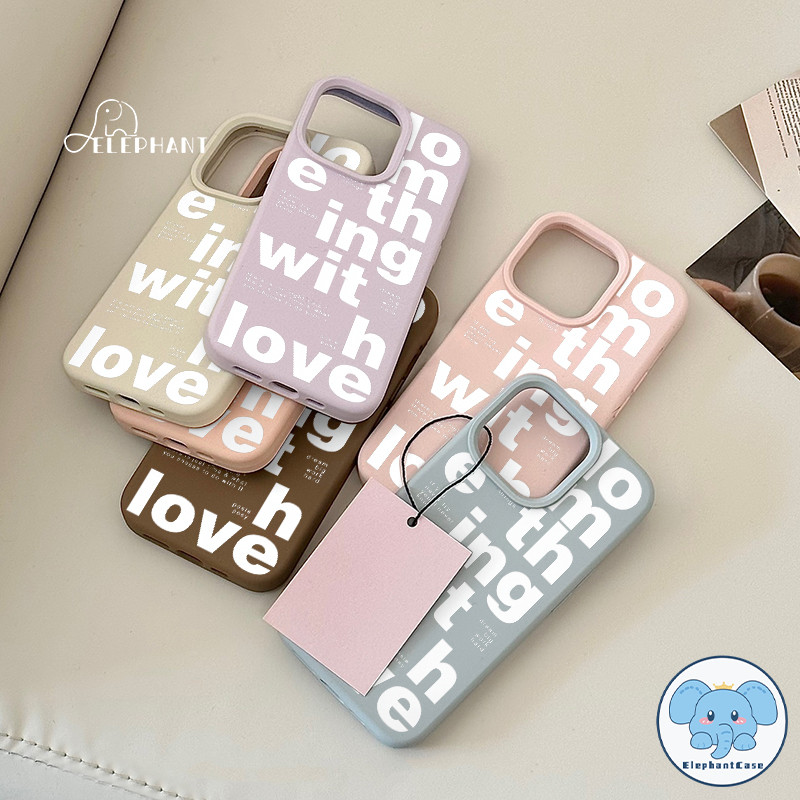 เคสไอโฟน15 เคสซิลิโคนเหลว ลายon thing wit h love น่ารัก2026 สำหรับ IPhone 16E 11 17 15 13 12 14 16 Pro Max 14 15 16 Plus
