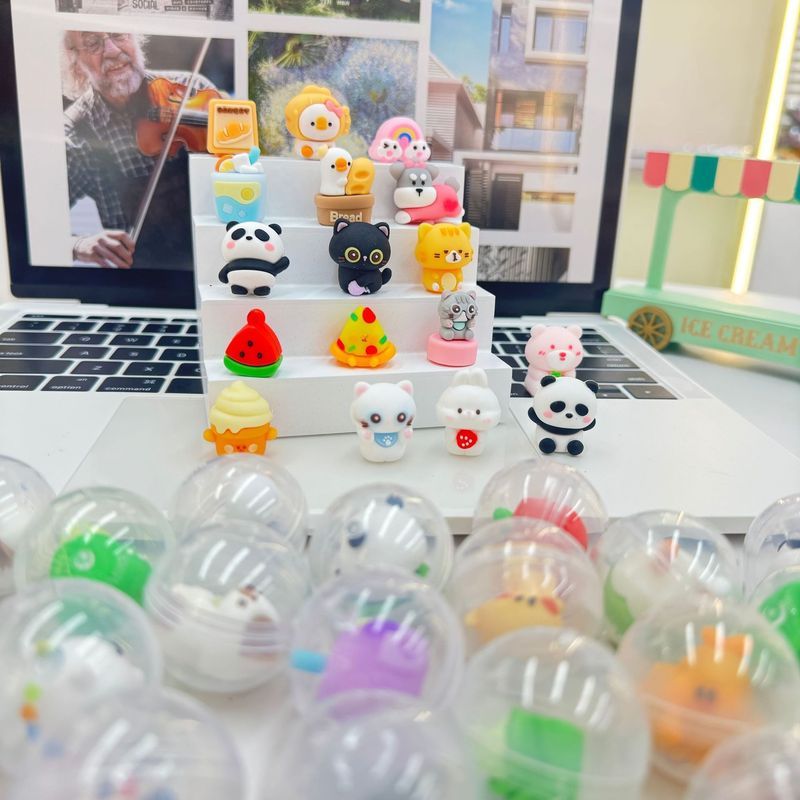 32 มม.โปร่งใสแคปซูลของเล่น One Yuan ตุ๊กตาแคปซูลของเล่นเด็กนักเรียนรางวัลของขวัญของเล่นปากกากรณีตุ๊ก