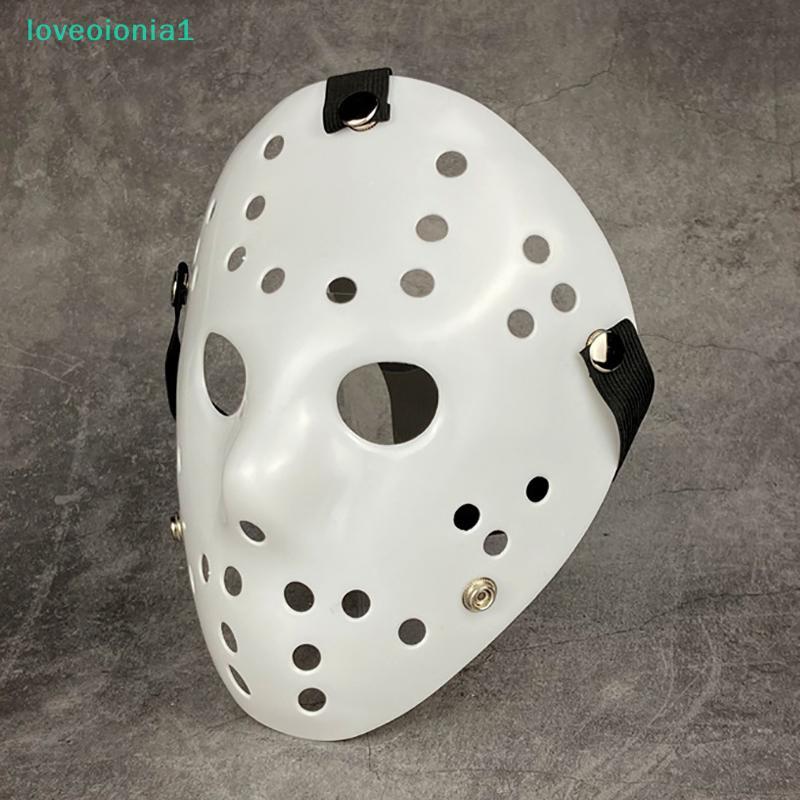loveoionia1 White Jason Mask New Freddie Vs. All White Pure White Jason Scary Funny Mask สําหรับ Hal