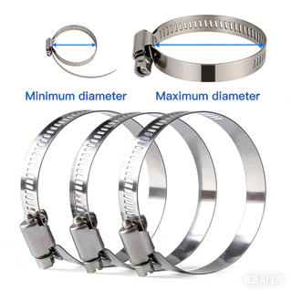A&D เข็มขัดรัดท่อ เหล็กรัดสแตนเลส 304 เหล็กรัดสายยาง แคล้มรัดท่อ Hose Clip กิ๊ปรัดท่อ เข็มขัดรัดสายยาง