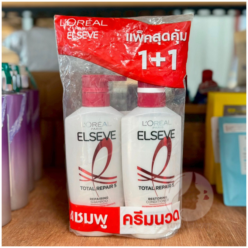 L'Oreal Paris Elseve Total Repair 5 Repairing Shampoo 400ml.+Conditioner 375ml.