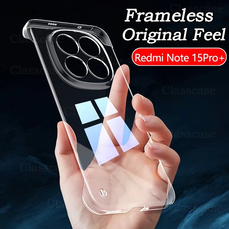 ปลอกสําหรับ Redmi หมายเหตุ 15 Pro Plus 15Pro 15ProPlus 15Pro + Note15 Pro + 2026 บาง Frameless Skin Tactile Shell Hard PC ใสเคสโทรศัพท์ฝาครอบด้านหลังกันกระแทก