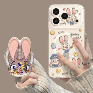 เคสโทรศัพท์ เหมาะสําหรับ iPhone 7 8 X XS XR XSMAX 11 12mini 13 14 15 16 17 Pro max Plus Air Animal City Judy เขย่าเพลงวงเล็บแม่เหล็กกันกระแทกกันกระแทกเคสรวมทุกอย่าง BZ4T