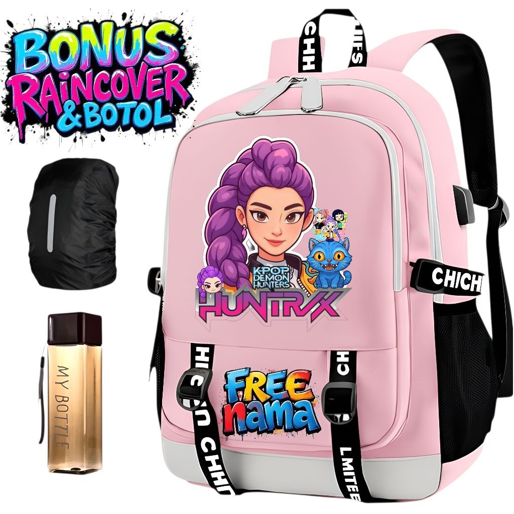 HUNTRIX KPOP DEMON HUNTER กระเป๋าเป้นักเรียน/กระเป๋าเป้ KPOP DEMON HUNTER
