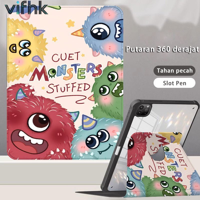 เคส 3 พับ สัตว์ประหลาดน้อยน่ารัก 360 หมุน° Smart Auto Lock - ดีไซน์เฉพาะสําหรับ XPAD 11"/XPAD30E 11"