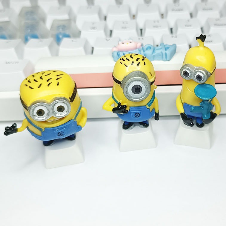 Xda MINIONS Keycap Despicable Me อะนิเมะ PBT Keycap สําหรับคีย์บอร์ด Keycap MINIONS Keycap 1 ชิ้น
