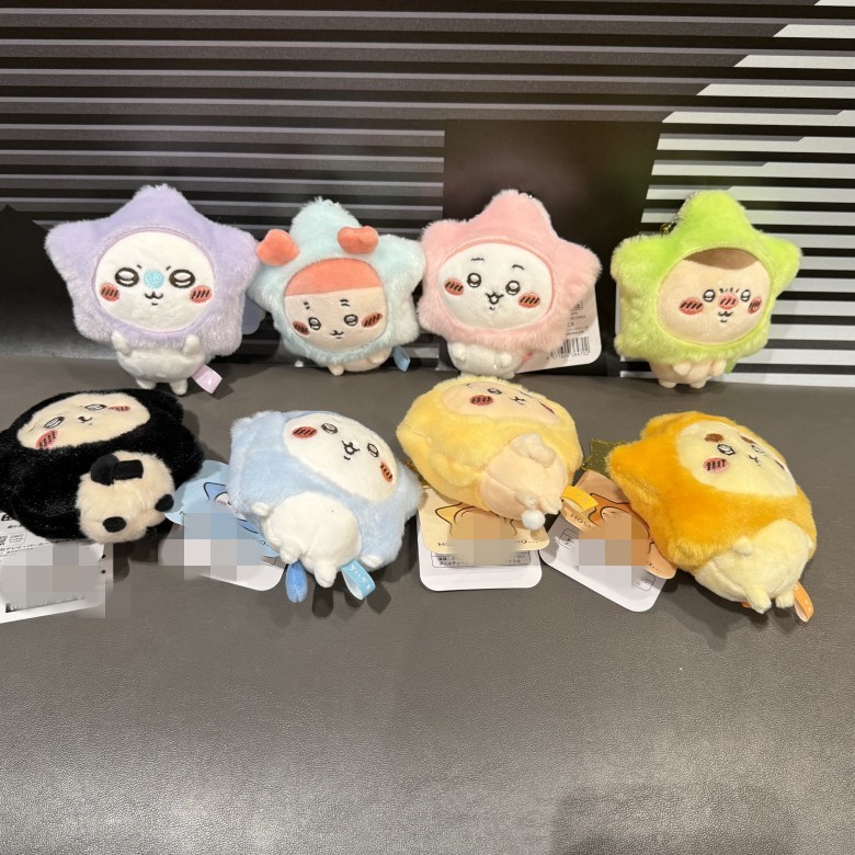 Chikawa การ์ตูนตุ๊กตาตุ๊กตา Usagi Hachiware Momonga Rakko Star Wishing Series ตุ๊กตาจี้ตุ๊กตาผ้ากําม