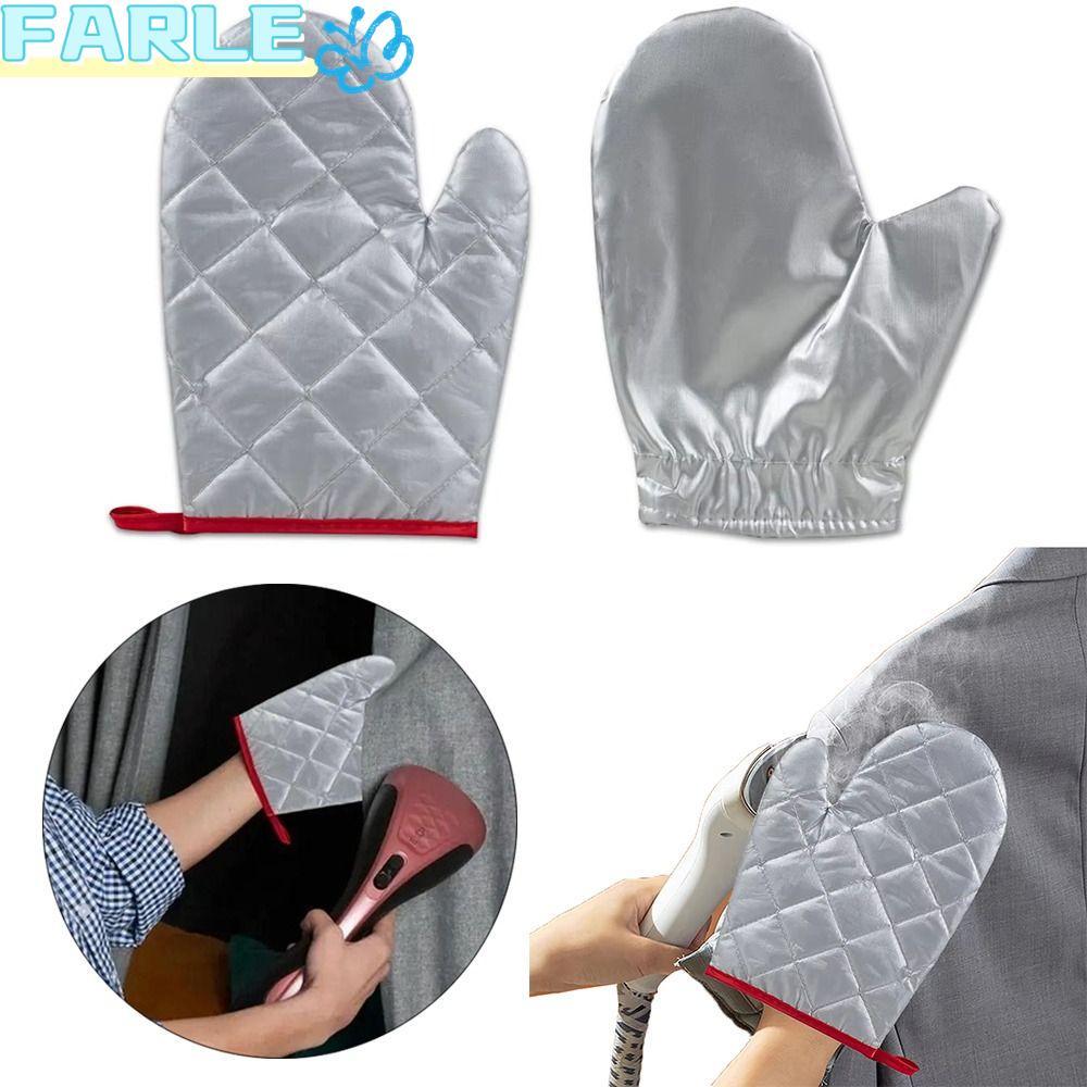FARL ถุงมือป้องกันไอน้ํา, ถุงมือรีดผ้าหนาทนความร้อน, อุปกรณ์นึ่งเสื้อผ้ากันน้ําป้องกันการลวก