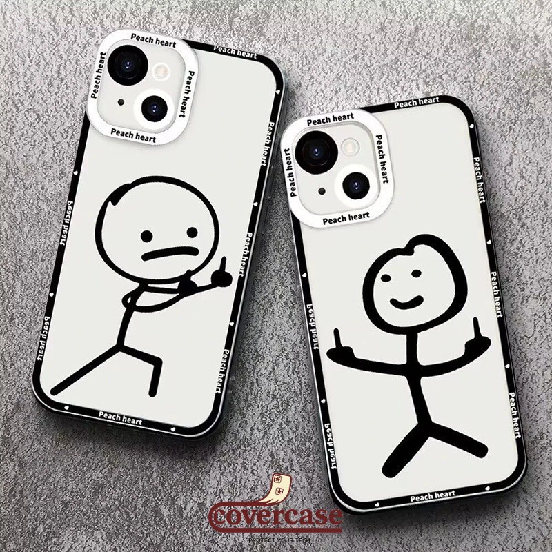 Stickman soft shell กลางนิ้วรูปแบบ VIVO Y50 Y30 Y51 Y51A Y31 Y02 V27/V27 PRO Y53S Y91C Y91 Y93 Y95 V