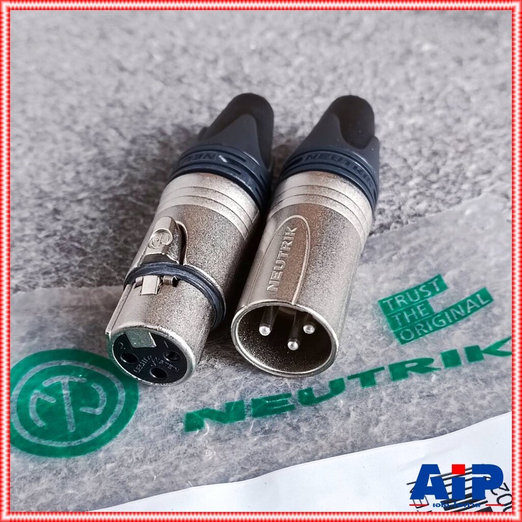 (1คู่ ผู้+เมีย) ของแท้ NEUTRIK NC-3MXX + NC-3FXX XLR ตัวผู้ + XLR ตัวเมีย NC3MXX NC3FXX ปลั๊กแคนนอน 