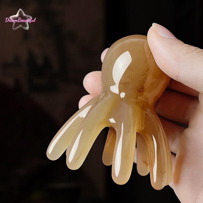<DBFl-t> 2 ชิ้นเรซิ่น Octopus หวีนวด Meridian ขูดหนังศีรษะนวดฝังเข็มสปา Body Home สุขภาพเครื่องมือใหม่